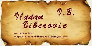 Vladan Biberović vizit kartica